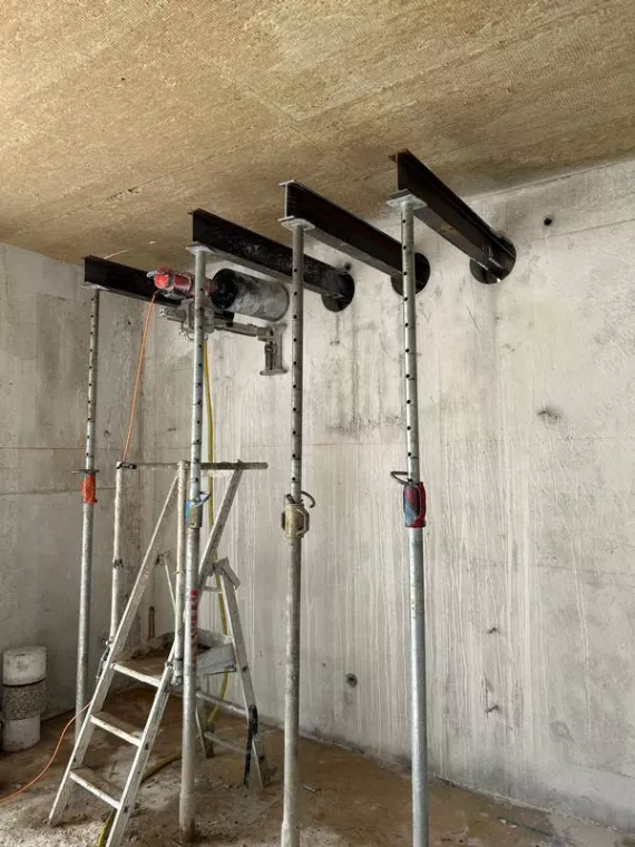 Carottage d'un mur en béton armé, Aix-en-Provence, SOSC BETON